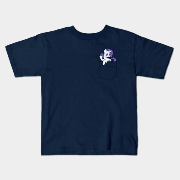 Pocket Rarity Kids T-Shirt by AmyNewBlue